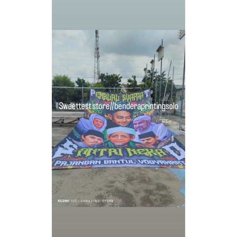 Lsp - 1 HARI JADI + BENDERA 200X300cm, BENDERA TERLARIS, BENDERA TERMURAH, BENDERA CUSTOM, BENDERA