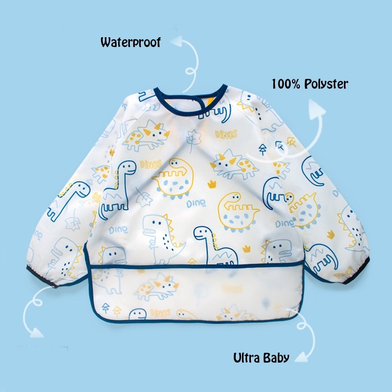 ULTRA Celemek Makan Bayi Waterproof Anti Air Anak Lengan Panjang Bib Baju BLW Bagus Lucu Premium