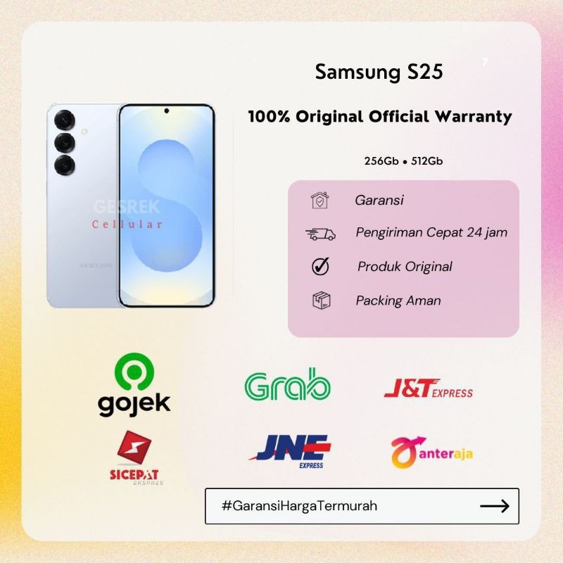 RB2233 Samsung Galaxy S25 256GB 512GB - Garansi RESMI