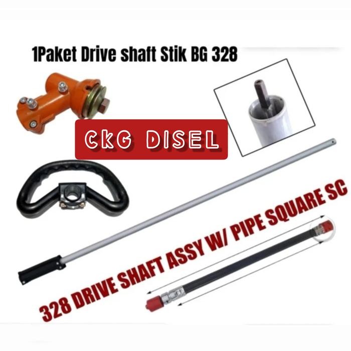 stik pipa mesin potong rumput BG 328 model Kotak / Driver Shaft Assy Kode 1424