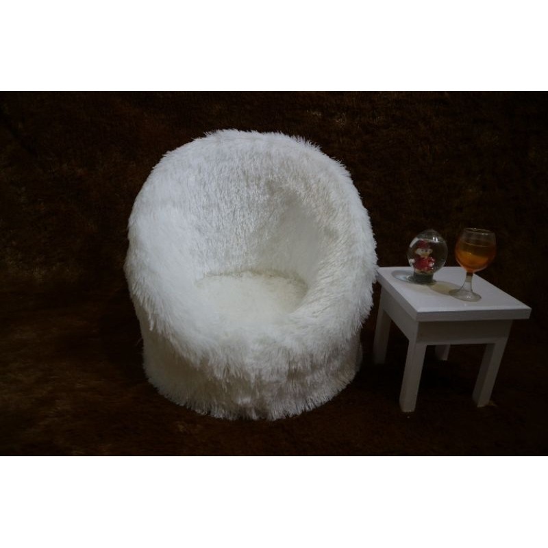 Sofa Bayi Putih, Sofa Pose, Kursi Baru Lahir, Sofa Bayi untuk Dudukan, Studio Foto Bayi Latar