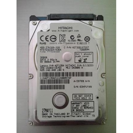 Hdd/Hardisk Internal 2,5 Sata 320Gb Hgst/Hitachi