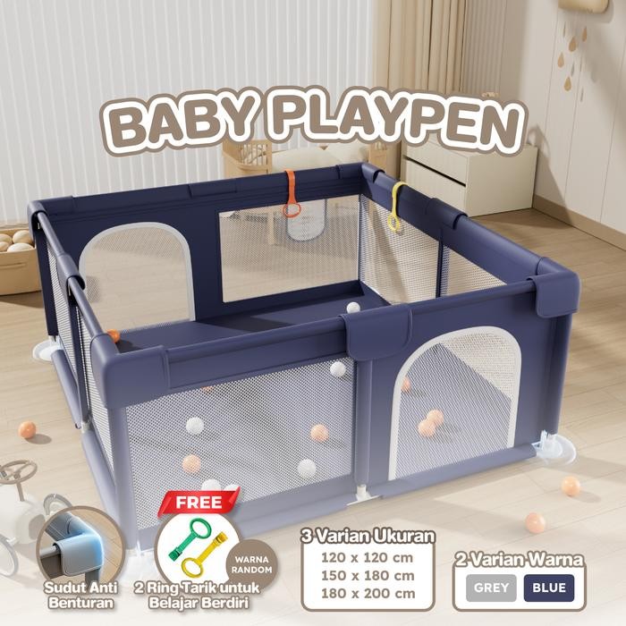 Toyszoona Playpen Pagar Pengaman Bayi Tempat Bermain Anak Pagar Mainan Anak Pagar Bayi Kolam Main