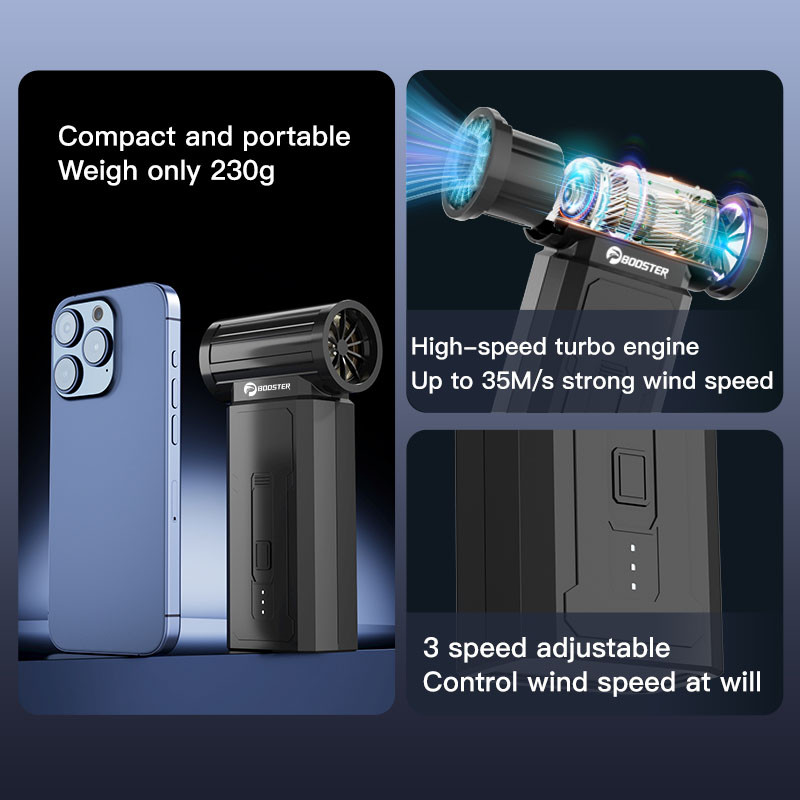Booster W01 Mini Turbo Jet Fan Turbo Fan Powerful Air Blower 100,000 Rpm Powerful Blower With High