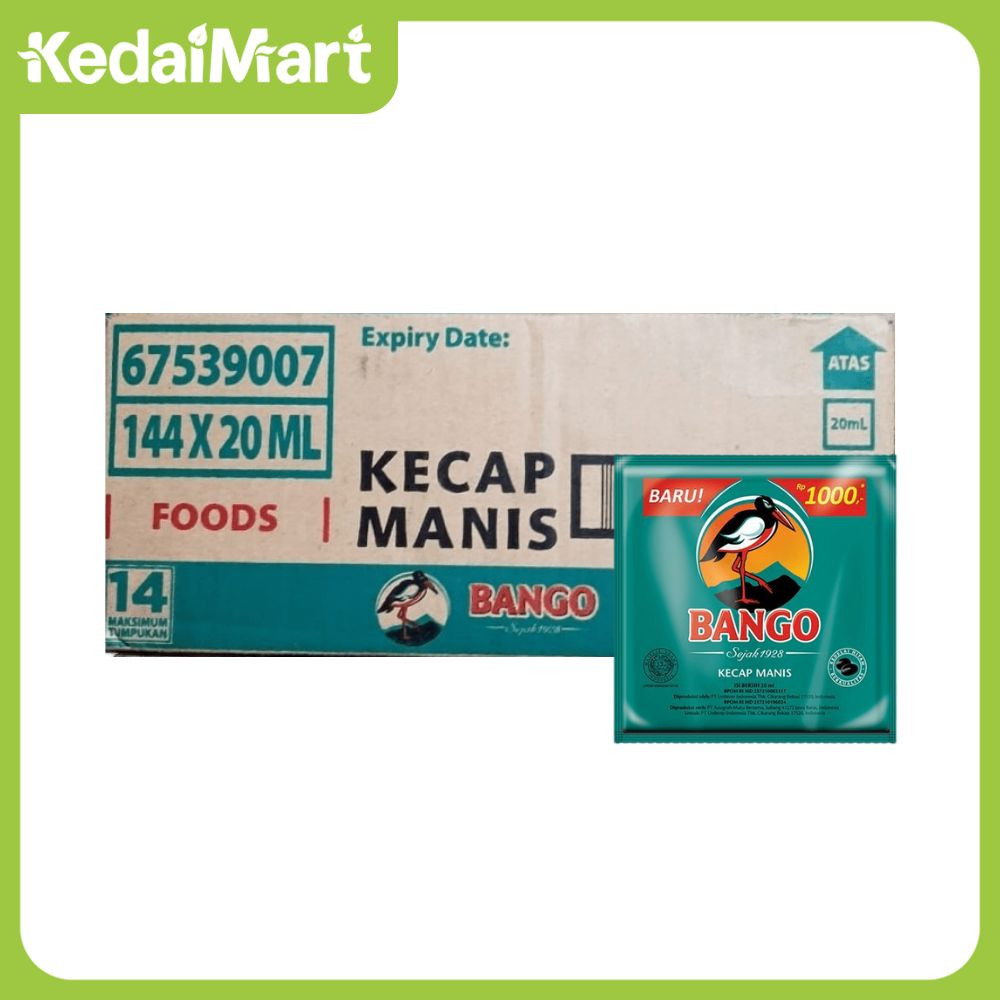 

Kecap Bango Renceng Dus 144 Sachet Manis Alami