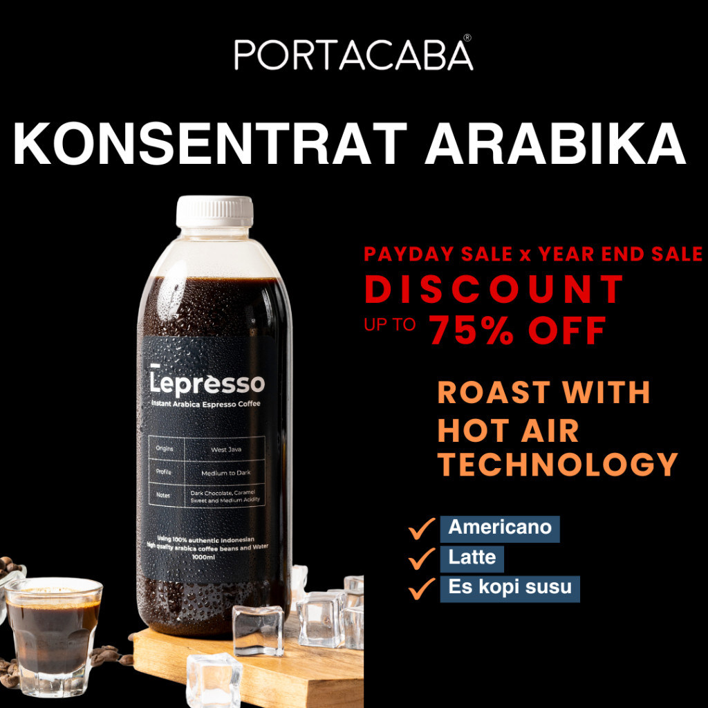 

RATU Espresso Cair Kafein Konsentrat Minuman Kopi Susu Kekinian 1 Liter Konsentrat Coffee Arabika
