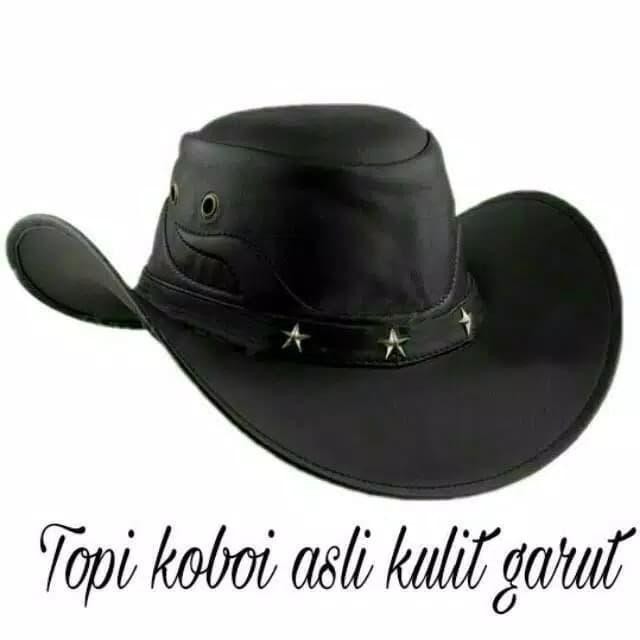 TOPI KOBOY KULIT ASLI