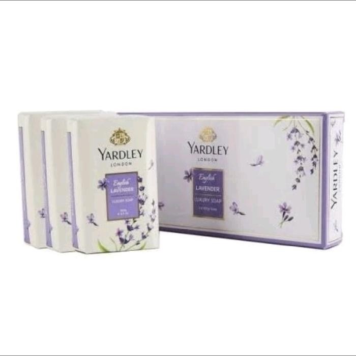 YARDLEY London Luxury Soap English Lavender 3x100gr Sabun Mandi Batang Bar Soap