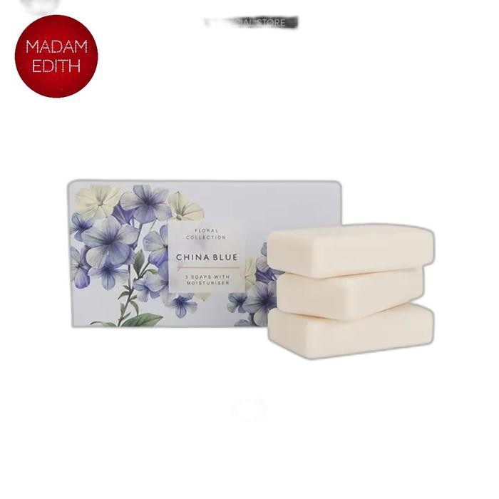 China Blue Mark & Spencer Soap Bar Sabun batang M and & S Sabun Mandi Semua Jenis Kulit isi 3