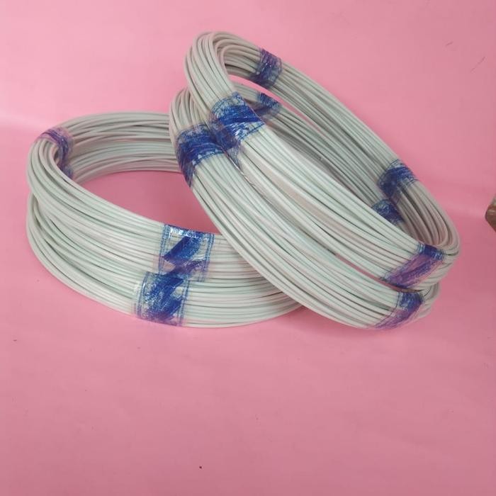 Ruji Jeruji Fiber 1,8mm putih susu Setengah kilo Ruji kandang burung Ebod BNR Radja dll