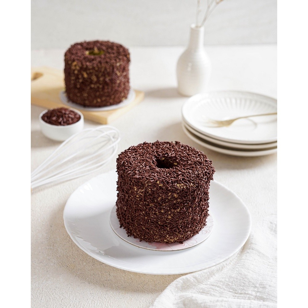 

C BAKES Kue Bolu Coklat Meses Choco Super Chiffon Cake Kue Sifon Cokelat Coklat 10cm HALAL