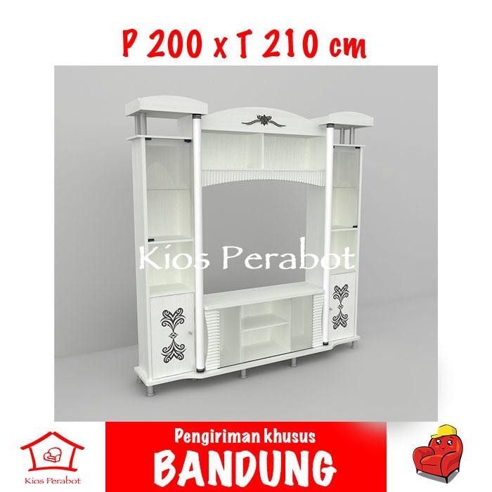 Rak Tv Minimalis Hitam Putih / Buffet Tinggi / Lemari Tv Besar