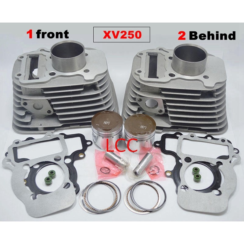 New For Yamaha Motorcycle Engine Cylinder Kit Xv250 Qj250H Virago 250Cc Motorcycle Cylinder Piston