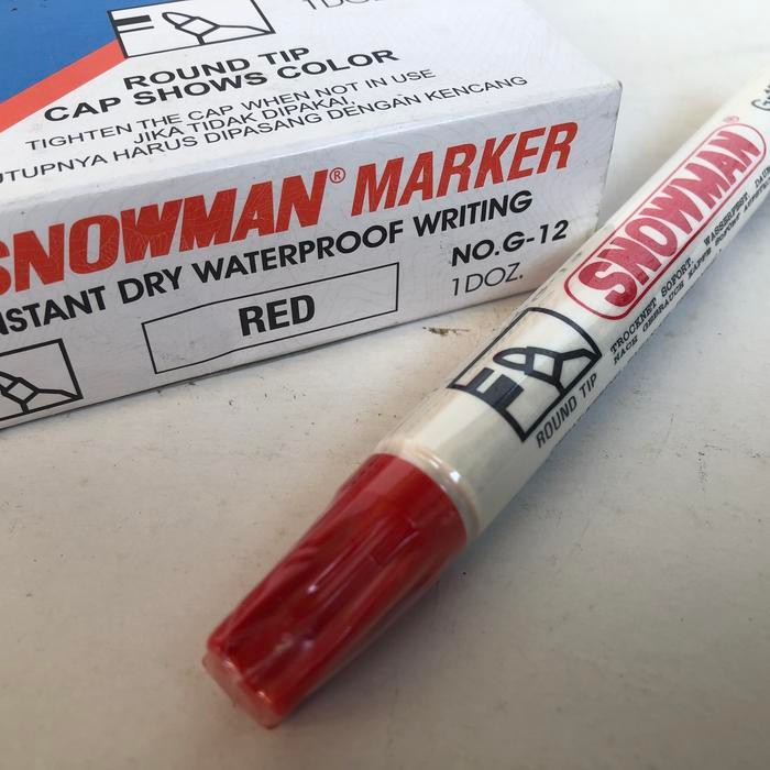 

spidol permanent marker SNOWMAN G-12 (lusin)