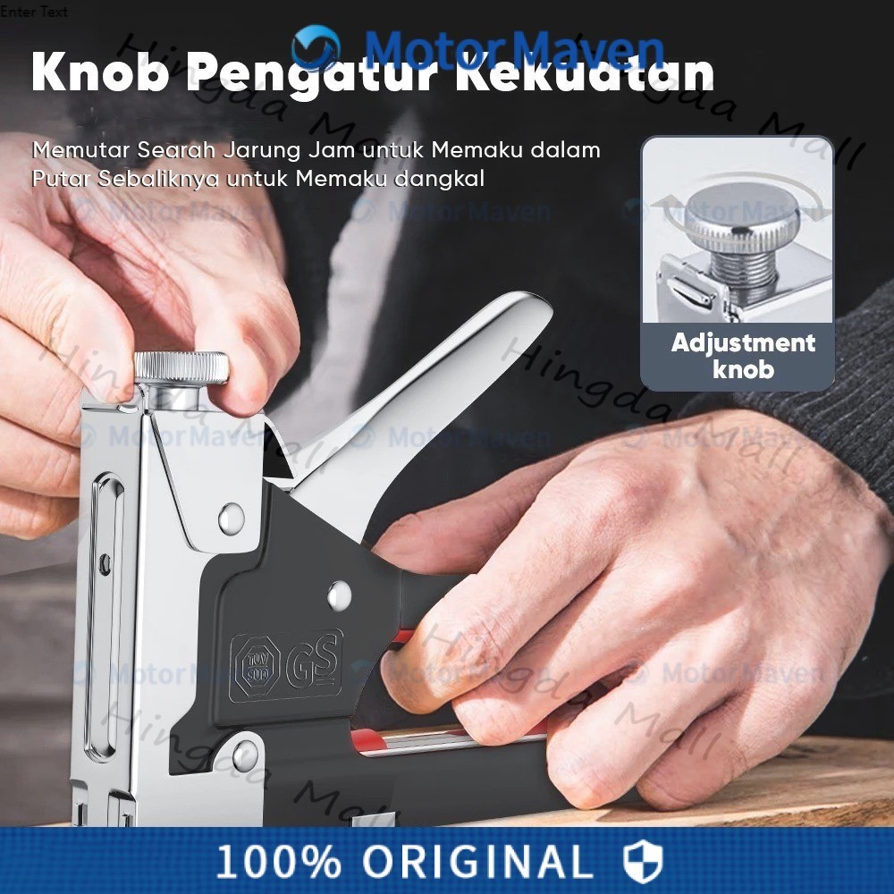 

Gratis 600 Paku / 3 In 1 Stapler Gun / 3 In 1 Pistol Kuku / Staples Tembak Gun Tacker / Powerfull