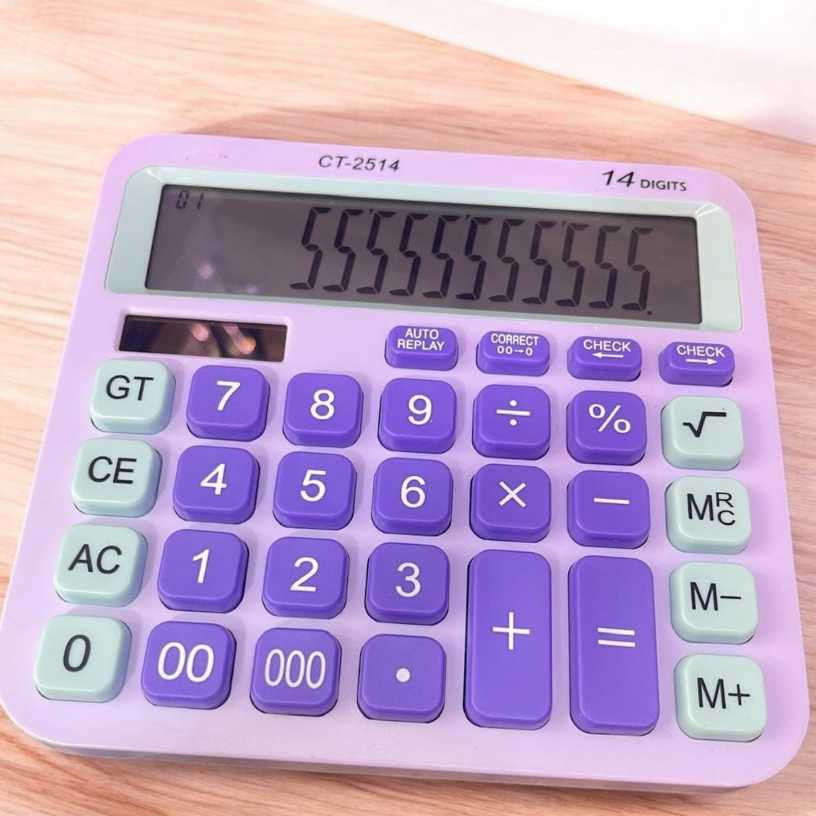 

Kalkulator Dagang Warna Warni CT-2514 Kalkulator Aeatatic 2514 kalkulator 14 digit Tenaga Surya CT