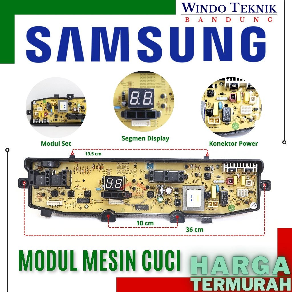 just1 MODUL PCB MESIN CUCI SAMSUNG WA90F4 WA80V4 WA70V4 WA 90F4 WA 80V4 WA 70V4 WA 90 F4 WA 70 V4