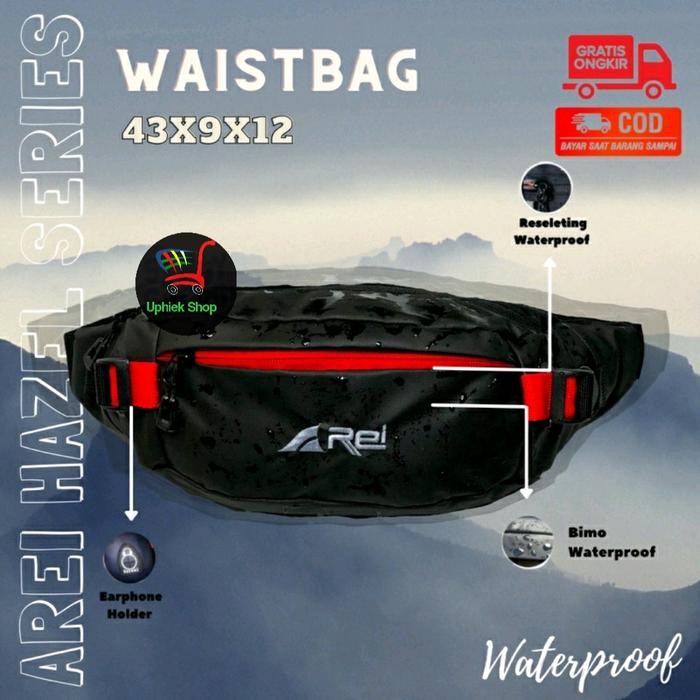 Tas Waistbag Pria Arei Rei Xtrail Anti Air Waterproof Murah Webing #Gratisongkir #Sale #Discount