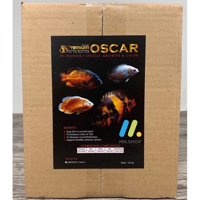RB22 Pelet Oscar Premium 88 Pelet Ikan Oscar Floating 2mm 100gr