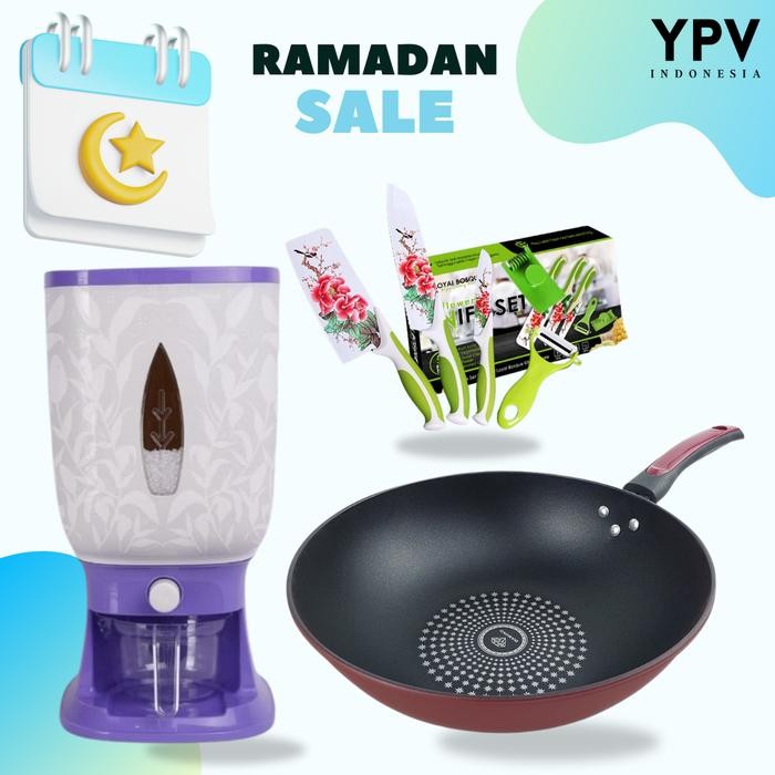 

YPV - PAKET SPESIAL TAHUN BARU II (WAJAN + PISAU BUNGA + DISPENSER BERAS) New