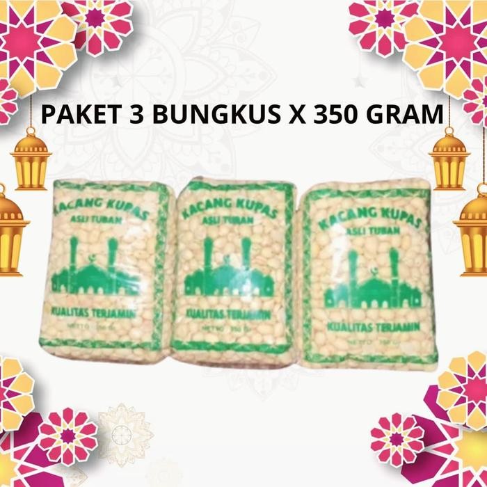 

Paket 3 Pack Kacang Tanah Mentah Kupas Asli Tuban Total 1,05 Kg Cap Berkah Kualitas Terjamin Organik