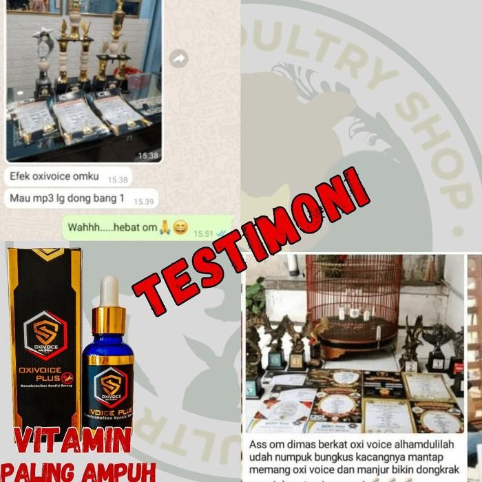 Ready.. Oxivoice Oxyvoice Oxivoice Plus Original Vitamin Obat Burung Murai