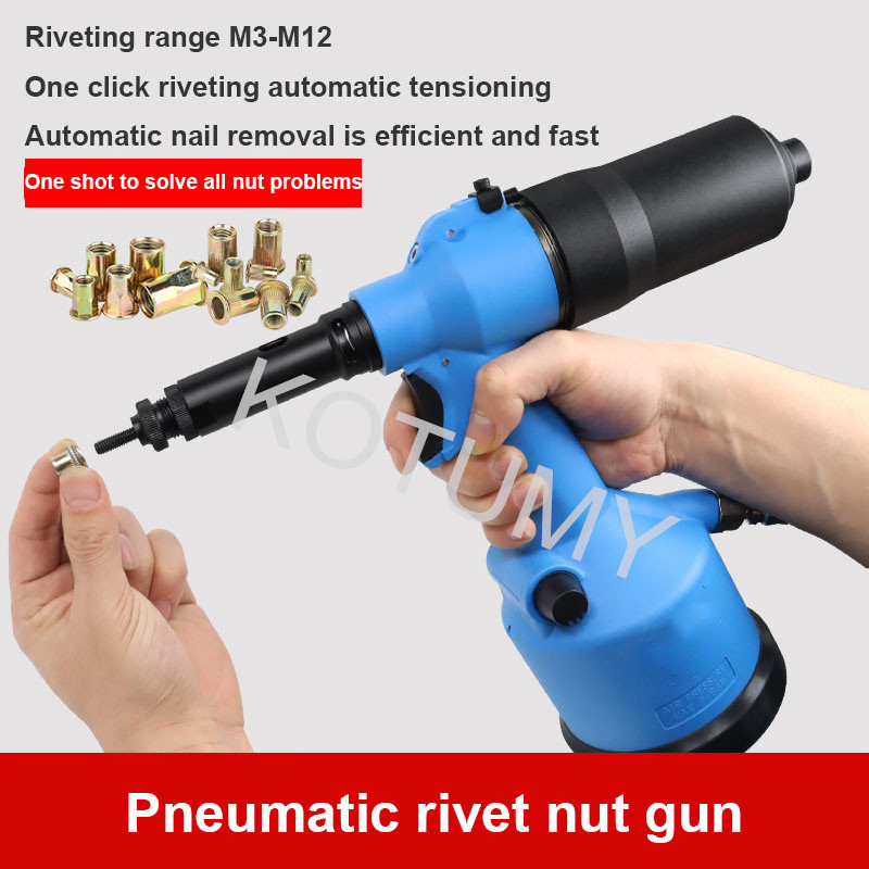 Pistola pneumática hidráulica totalmente automática para porca de rebite, para indústria de máquinas