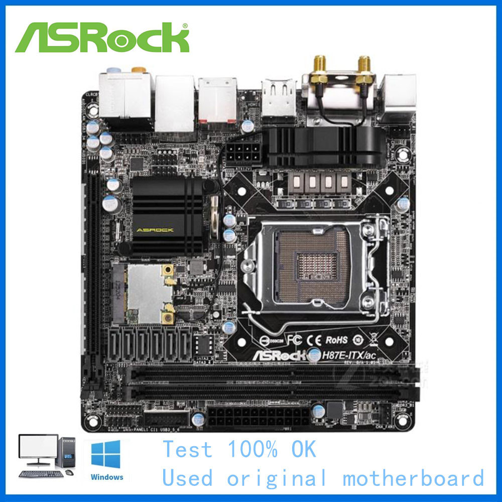 MINI-ITX ITX For ASRock H87E-ITX ac Computer USB3.0 SATAIII Motherboard LGA 1150 DDR3 H87 Desktop Ma