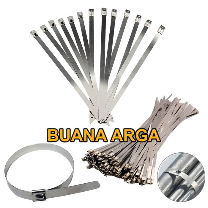 

Kabel Ties Stainless Steel 150mm Cable SS 316 Ball Lock 4.5mm / 7.9mm