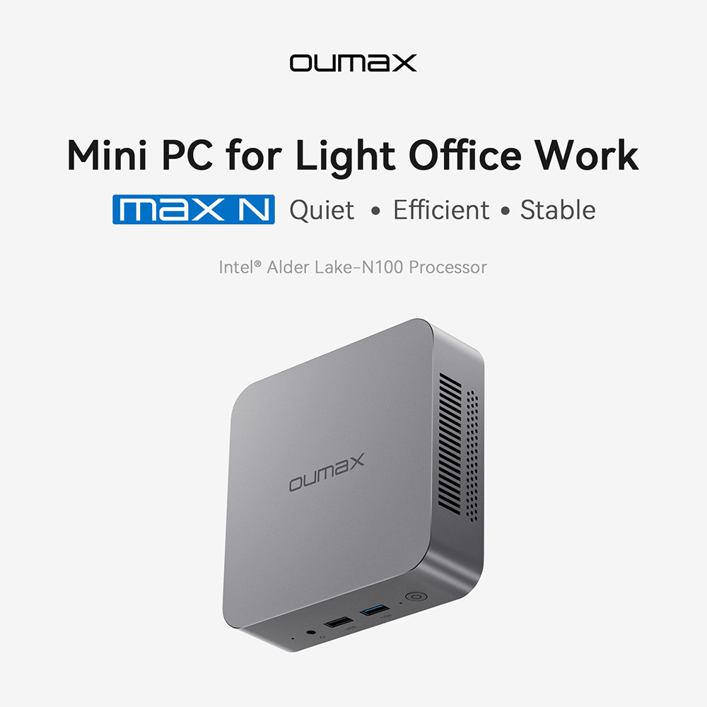 OUMAX MAX N95 N100 MINI PC Intel DDR4 8GB 256GB 16GB 500GB SSD 1000M LAN WIFI BT 5.0 Destop MINI PC 