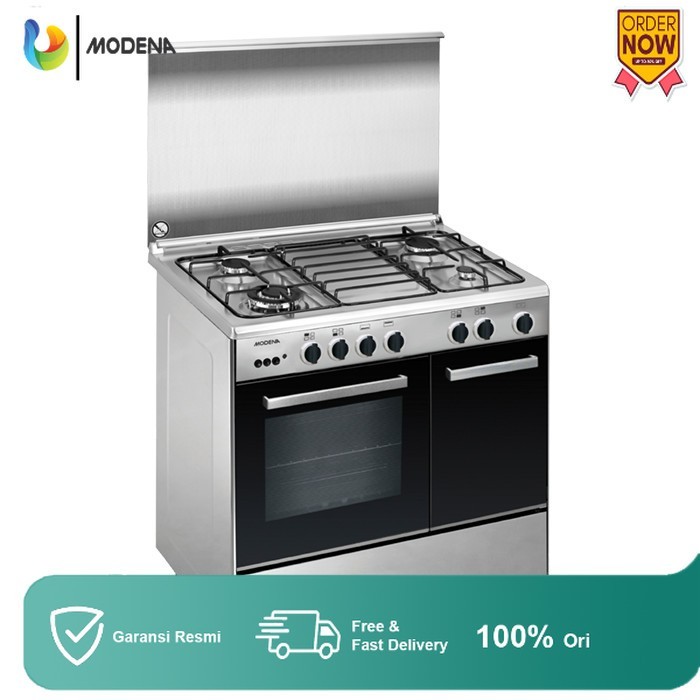 Modena Fc5942S Carrara Kompor Freestanding Gas Cooker 90 Cm Stainless - Modena Kompor Freestanding -