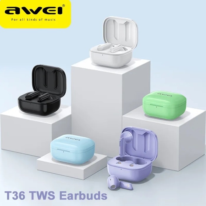 Awei T36 TWS Bluetooth 5.3 Earphones Wireless Bluetooth Headset