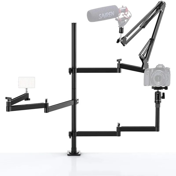 ULANZI Multifunction Live Broadcast Boom Arm Stand Microphone Arm