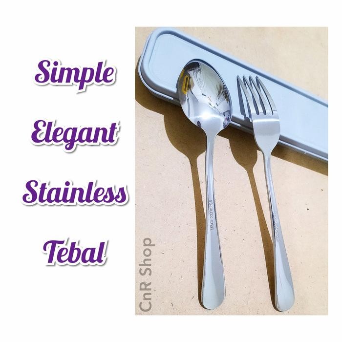 MASIH READY SENDOK MAKAN HOTEL STAINLESS SET GARPU BOX CUSTOM GRAFIR SPOON FORK