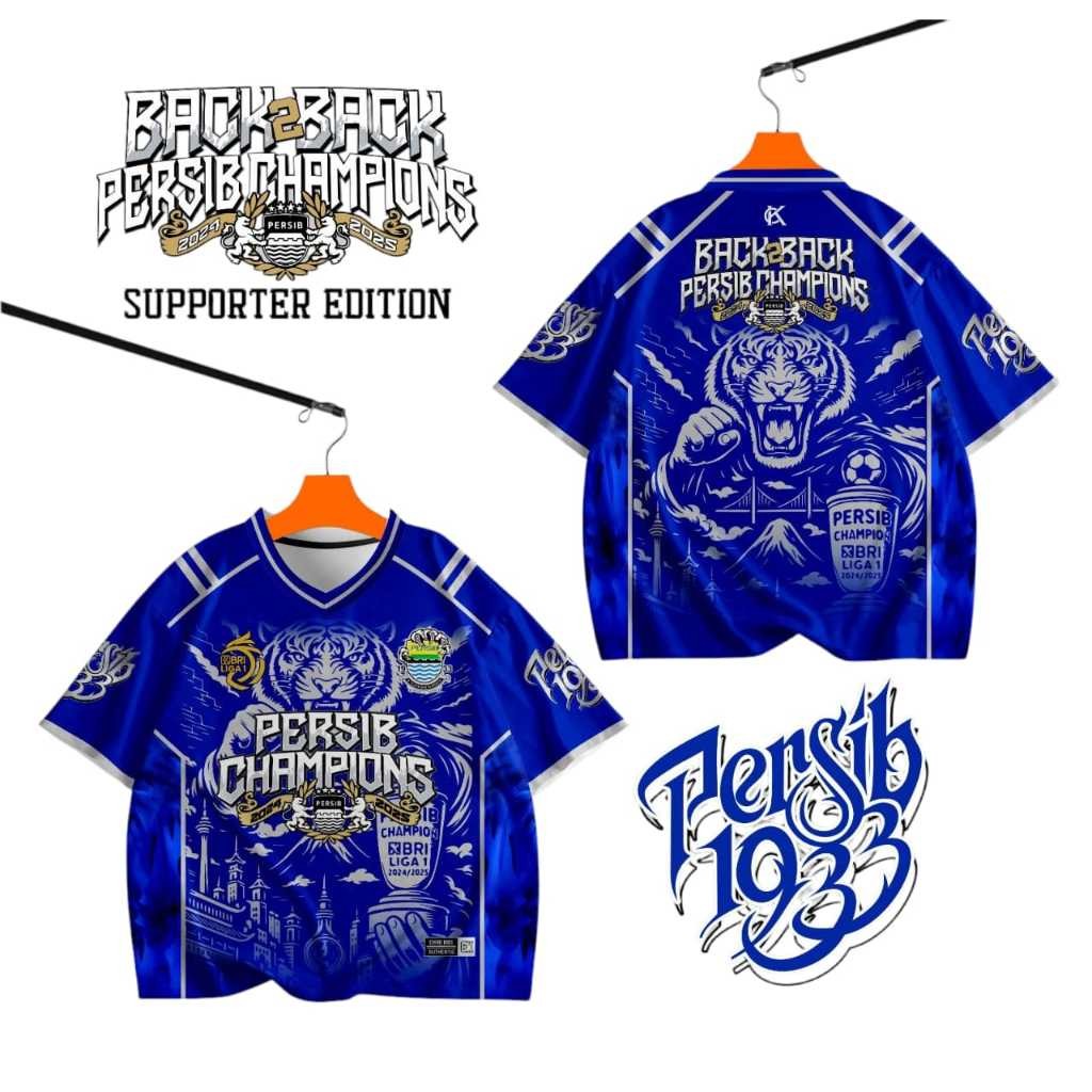 VIVE Jersey Persib Champion Anak 2-12 Tahun/BajuBola/Fashion/PersibJuara/OOTD/SkenaOutfit