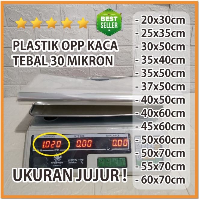 Vitindy - 1Kg - Plastik Opp Tebal / Plastik Buket Transparan / Plastik Souvenir Bening Plastik