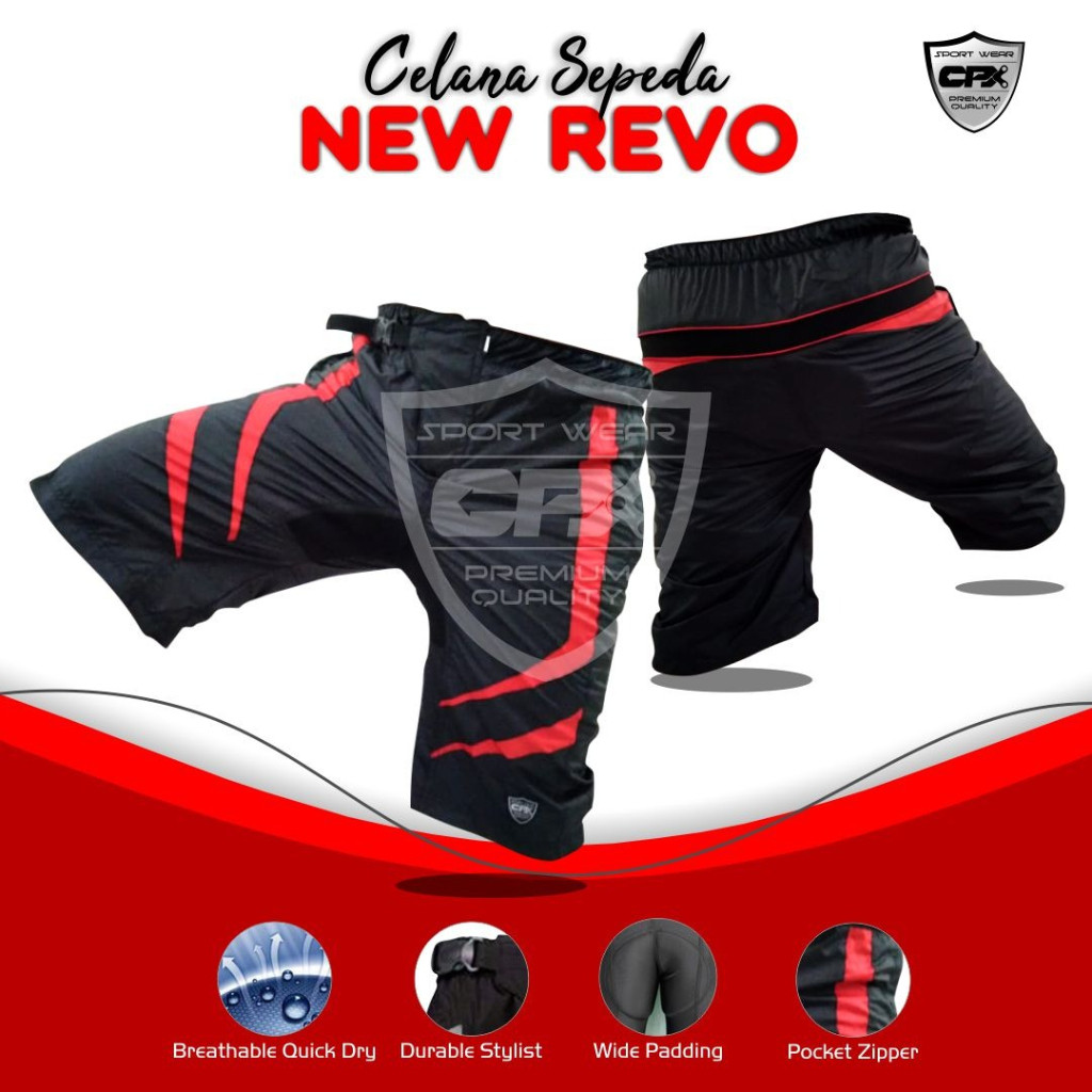 TREA Celana Sepeda CPX Cycling Pendek Pria Gowes MTB Downhill Padding Busa Bahan despo Import