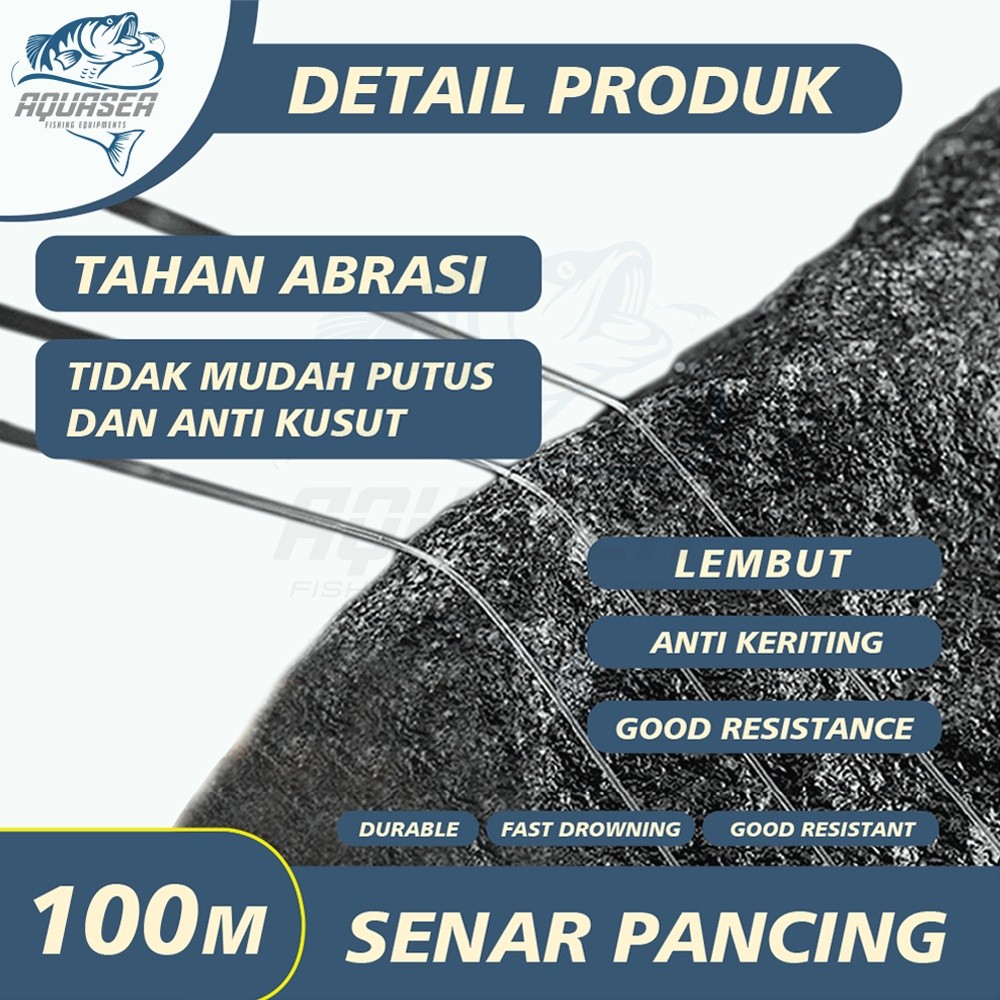 ID AQUASEA - TALI PANCING PE ZKK 100M SENAR PANCING PE SUPER BRAIDED LINE JAPAN NYLON SENAR KUAT
