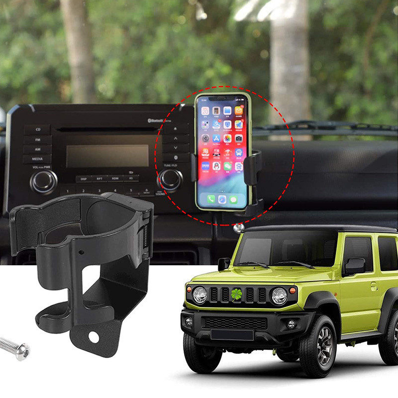 1PC Multifunction Drink Cup Holder ABS for Suzuki Jimny 2019 2020 2021 JB74 JB64 JB43 Universal Phon