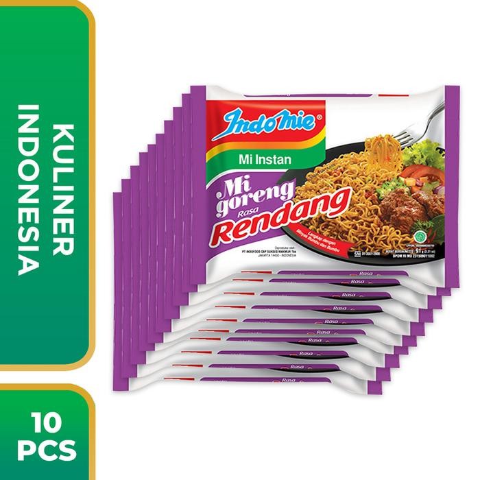 

Ready JT 10 PCS - Indomie Goreng Rendang 91 Gr