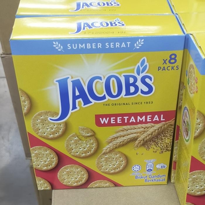 

jacobs crackers weetameal wholewheat Biscuit gandum 144gr isi 8pack