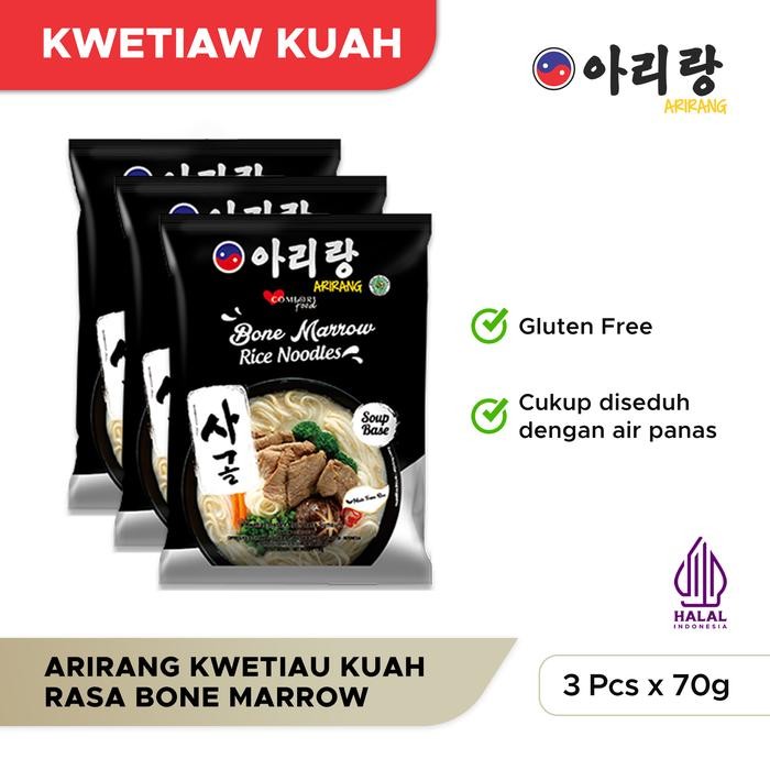 

Ready JT 3 Pcs Arirang Kwetiau Kuah Rasa Bone Marrow 70g Mie Food