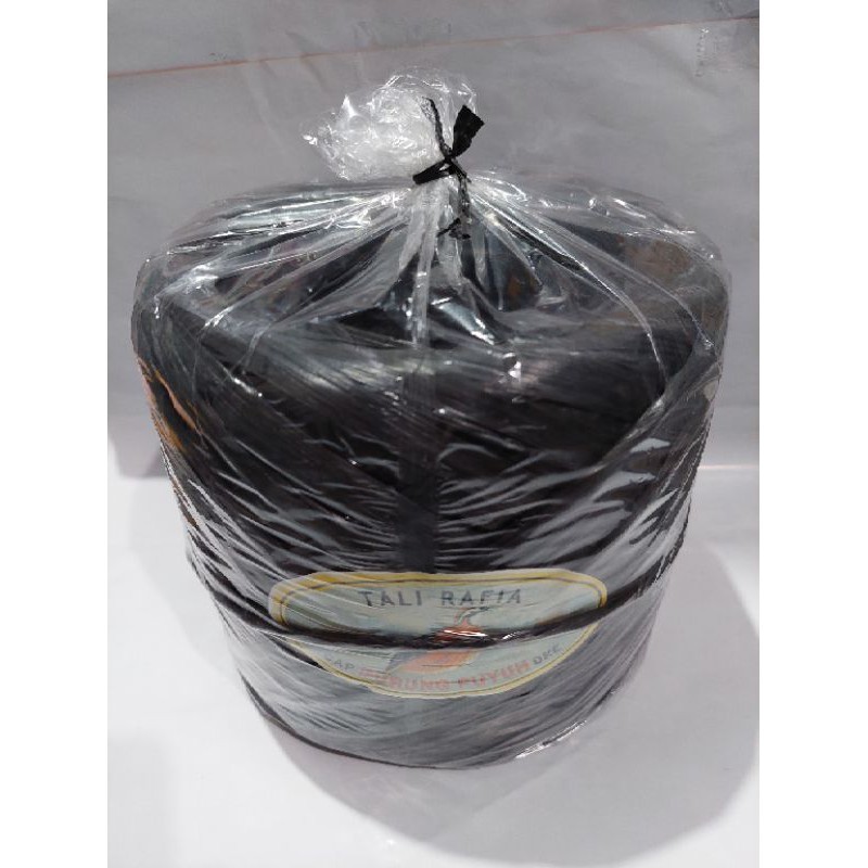 Ready Tali Rafia Hitam 1Kg Full Cap Puyuh Original