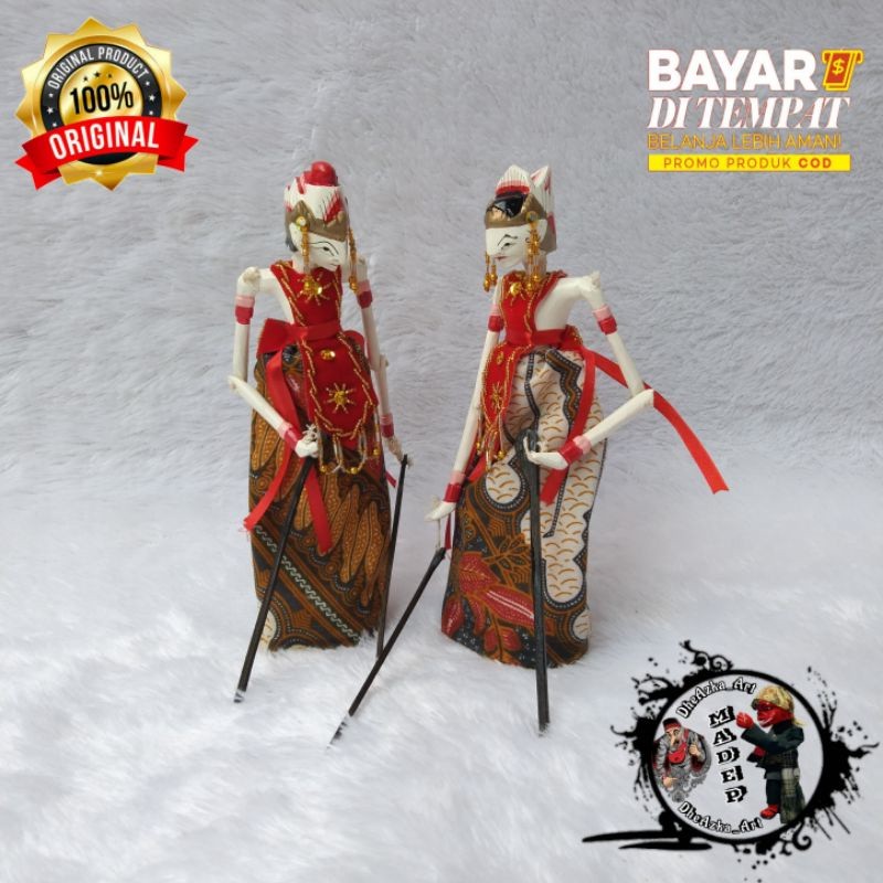 SSN68 Wayang Golek Miniatur Rama Dan Sinta Couple (2 Golek)