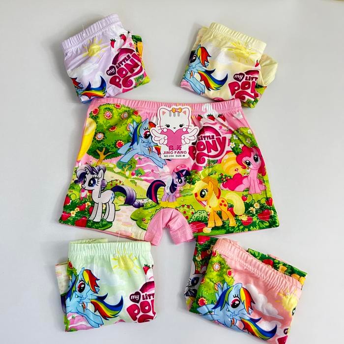 6 Pcs Cd Boxer Anak Perempuan Kids Grosir 6 Pcs Celana Pendek Balita Motif Celana Boxer 2-10 Tahun