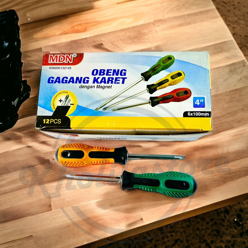 

Ready (12 Pcs) Obeng Bolak Balik 4 / Obeng Gagang Karet Mdn Original