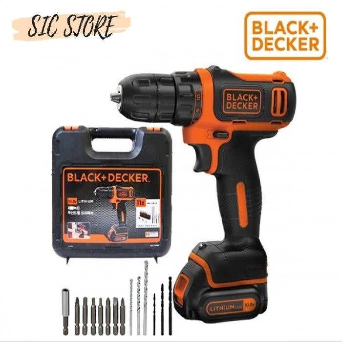 Mesin Bor Cordless Drill Driver Black Decker BDCDD12K 10.8V Portable