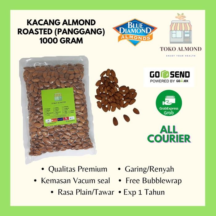 

Kacang Almond Panggang Blue Diamond (roasted) 1kg New