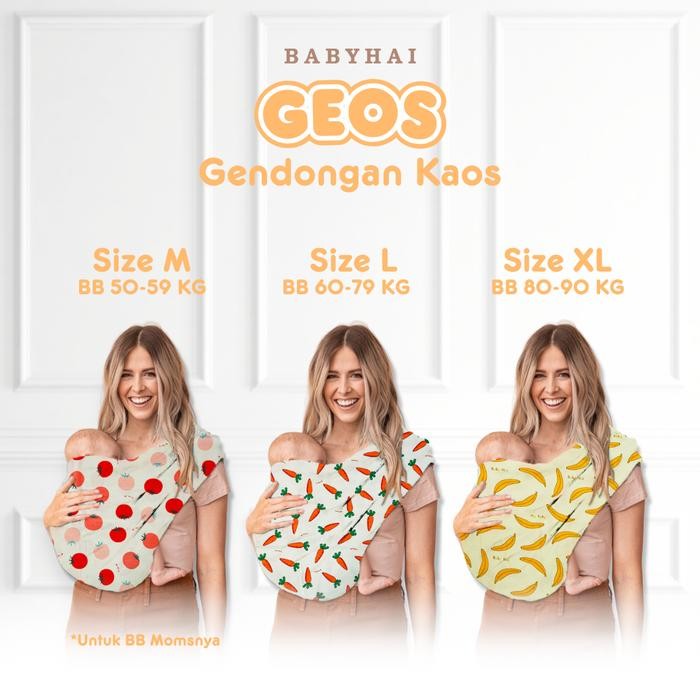 BABY HAI Geos - Gendongan Kaos 2 Lapis Anti Ribet