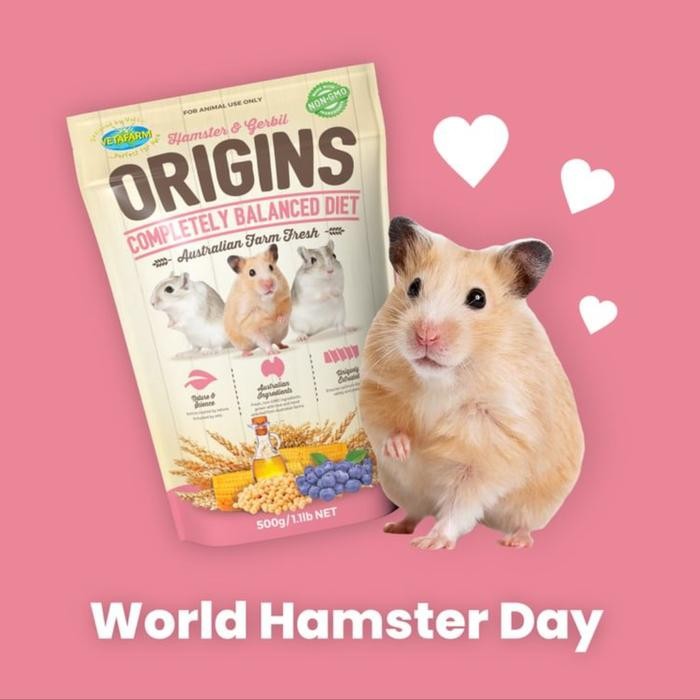 Vetafarm Origins Hamster & Gerbil Pakan Hamster Dan Gerbil Import